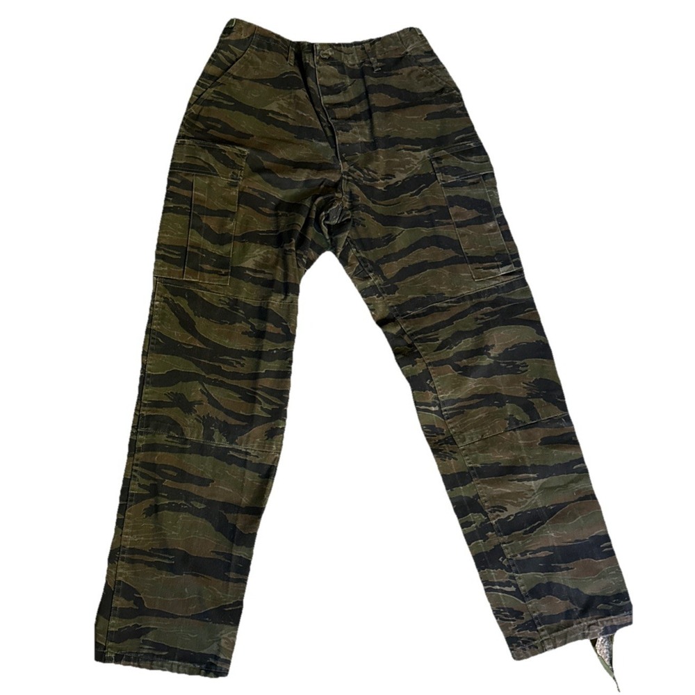 Vintage Propper Army Combat Pants Mens 32 x 34 BDU Tiger Stripe Camo 90s Y2K
